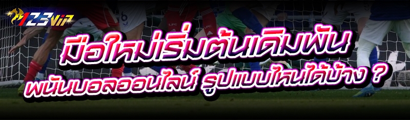 มือใหม่เริ่มต้นเดิมพัน พนันบอลออนไลน์ รูปแบบไหนได้บ้าง ?